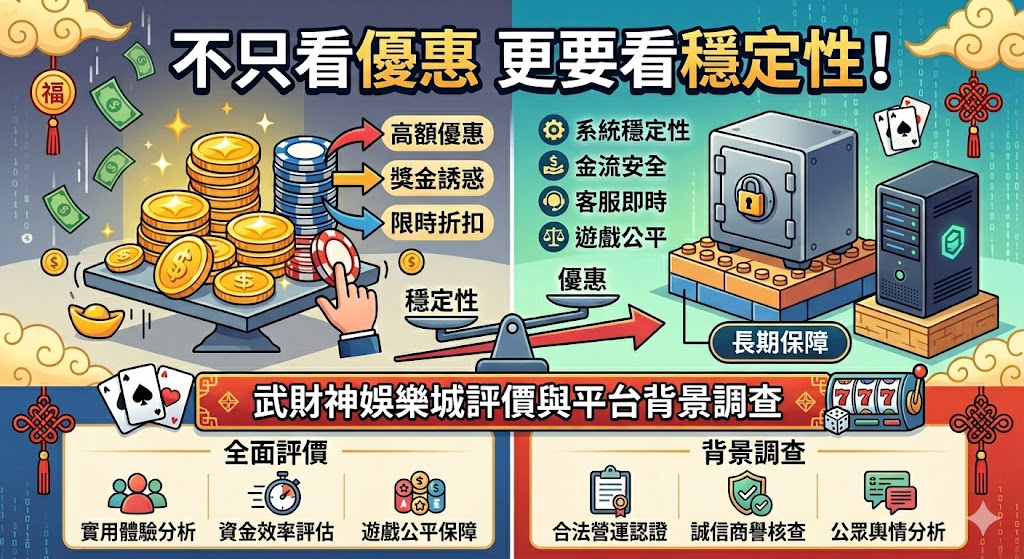 不只看優惠更要看穩定性！武財神娛樂城評價與平台背景調查