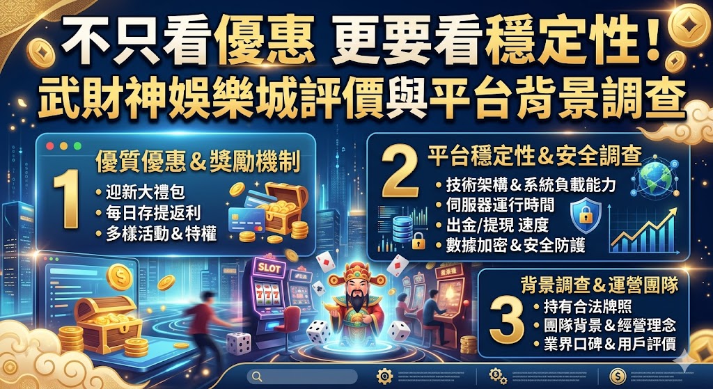 不只看優惠更要看穩定性！武財神娛樂城評價與平台背景調查